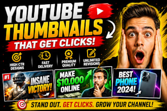 create professional youtube thumbnails