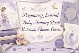design pregnancy journal, baby memory book maternity book and maternity planner