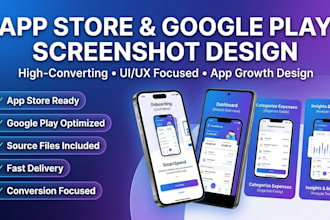 design app screenshots for app store and google play