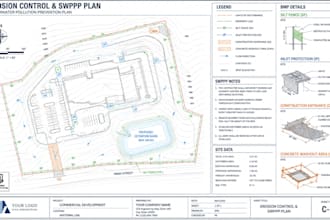 design swppp erosion control utility and slope plans