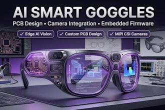 design ai smart goggles pcb, edge ai vision system, camera integration