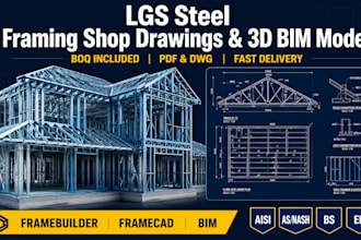 create cfs panel and wall frame shop drawings for steel framing