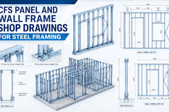 create cfs panel and wall frame shop drawings for steel framing