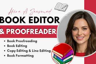 do book proofreading copy and line edit romance or fantasy novel, ebook editor