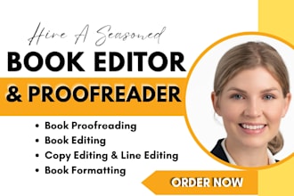 do book proofreading copy and line edit romance or fantasy novel, ebook editor