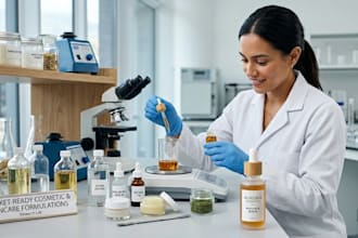 create market ready cosmetic and skincare formulas for your brand