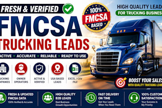provide fresh and verified fmcsa trucking leads