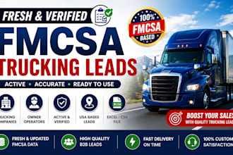provide 1000 fresh verified fmcsa trucking leads