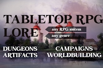 write your rpg world, campaign, arc, dungeon, or artifact