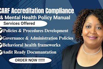 write carf accreditation compliance and mental health policy manual