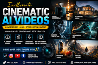 create cinematic ai videos, commercials, ads, and social media content