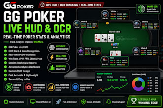 develop gg poker live hud, ocr tracking and real  time poker stats