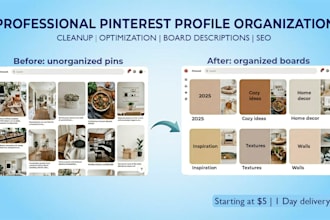 organize, clean, and optimize your pinterest boards professionally