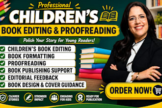 edit and proofread children story book, kids book, picture book editor