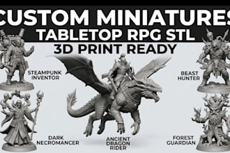 sculpt 3d miniature model 3d characters warhammer 3d figurine tabletop printing