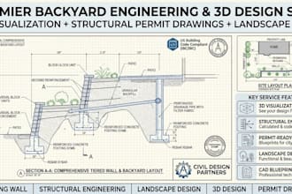 do 3d backyard landscape design retaining wall structural engineering