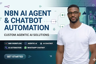 develop custom n8n ai agent and agentic ai chatbot automation whatsapp chatbot