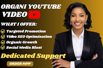 do organic youtube video SEO optimization, monetization, promotion, and channel