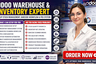 setup odoo warehouse inventory stock management barcode workflow pos system