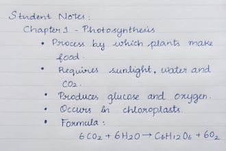 write handwritten notes, quotes and study notes for students