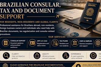 assist residents and non residents with brazilian consular docs and procedures