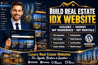 build real estate idx website using houzez, homey, wp residence, wp rentals