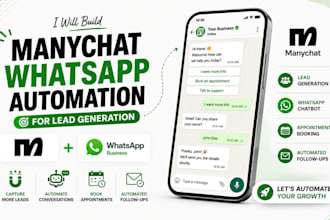 build manychat whatsapp automation for lead generation