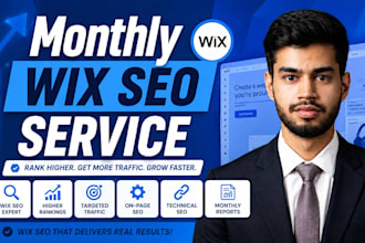 do monthly wix SEO service for your website, technical, on page, off page