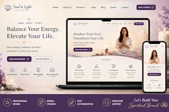 design redesign wix spiritual website meditation website tarot reiki website