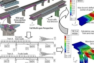 3d bridge design with structure ,framework, material selection ,load analysis