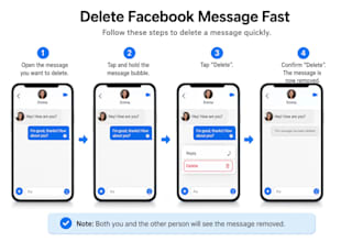 delete facebook or instagram message fast