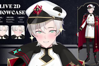 draw and design 2d vtuber, live2d character, vtuber rigging, live 2d model