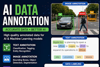 provide text, image, and data annotation for ai training