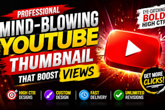 professional mind blowing youtube thumbnail that boost views
