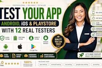 do testing for android ios apps with google play testing and 12 testers