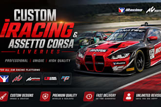 create a custom iracing and asserto corsa racing livery game