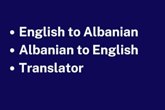 translate english to albanian or albanian to english