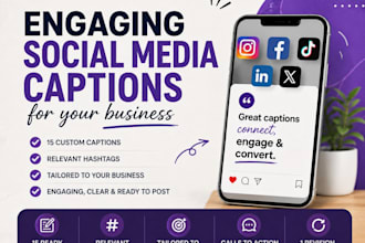 write social media captions for your business