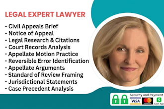write a civil appeals brief and notice of appeal for your court case
