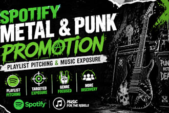 promote punk rock and metal music on spotify playlist