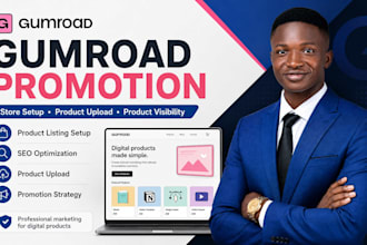 setup gumroad, gumroad website, gumroad promotion and gumroad book promotion