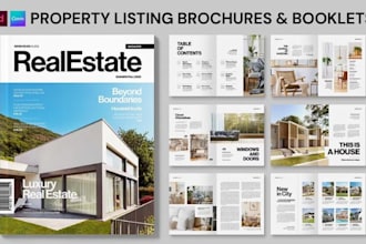 design property listing documents, brochures and booklets using indesign