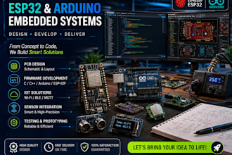 design pcb, circuit, firmware, and embedded systems esp32 arduino