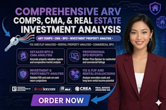 do arv comps cma bpo investment property analysis fix and flip rental analysis