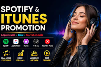 itunes music promotion spotify music promotion apple music tidal youtube music