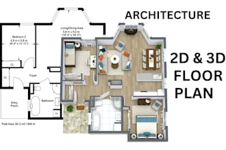 create accurate 2d and 3d floor plan design for residential and commercial space