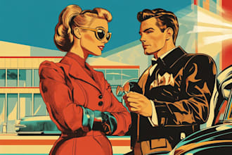 create comic book and custom illustration