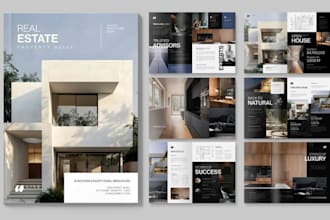 design real estate property development brochure, teaser and airbnb welcome book
