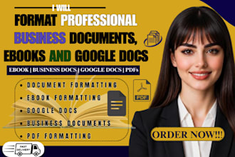 format professional business documents ebooks and google docs