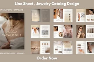 design wholesales product catalog, line sheet for jewelry and accessories brand